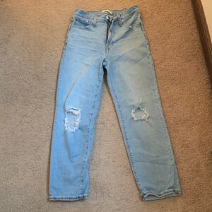 Madewell Light Blue Distressed Boyfriend Jeans